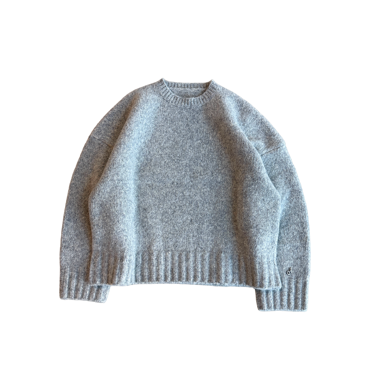 Heritage Knit Crewneck In Ash