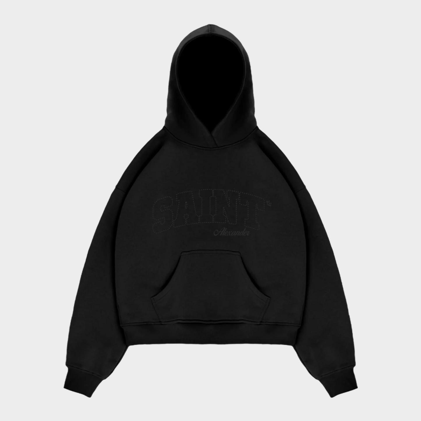 Chain Stitch Hoodie In Onyx
