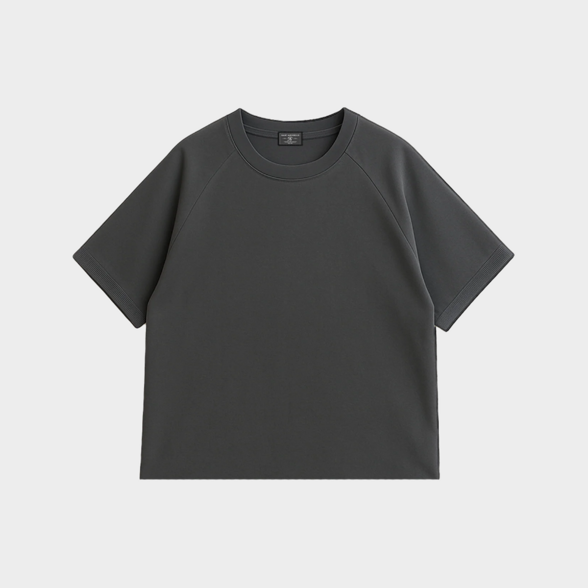 Clouded Raglan T In Stone