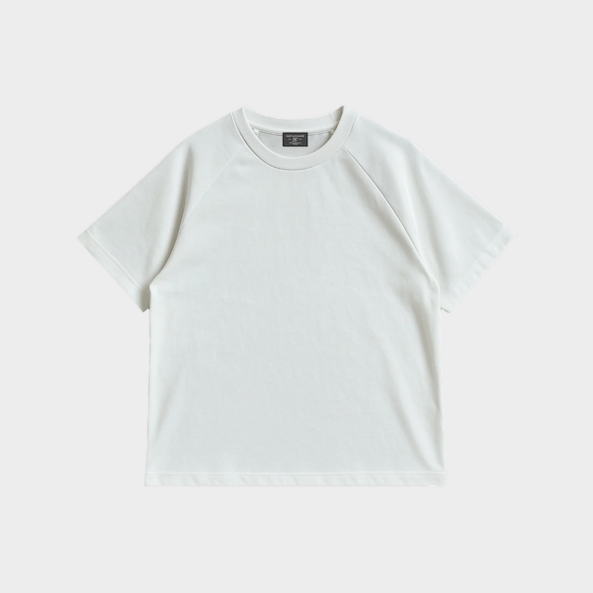 Clouded Raglan T In Chalk