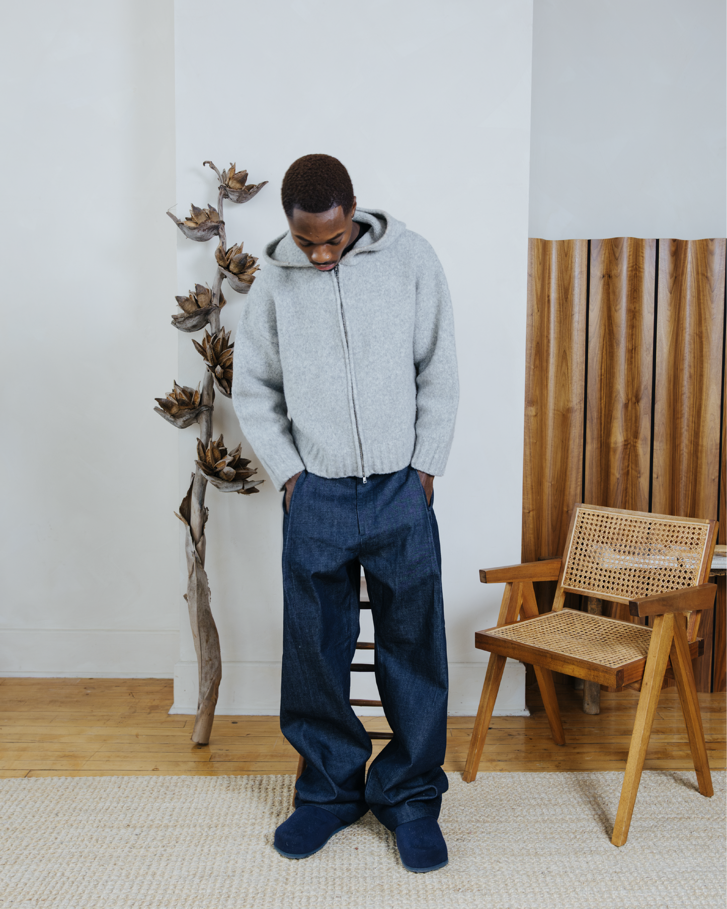 Heritage Knit Zip In Ash