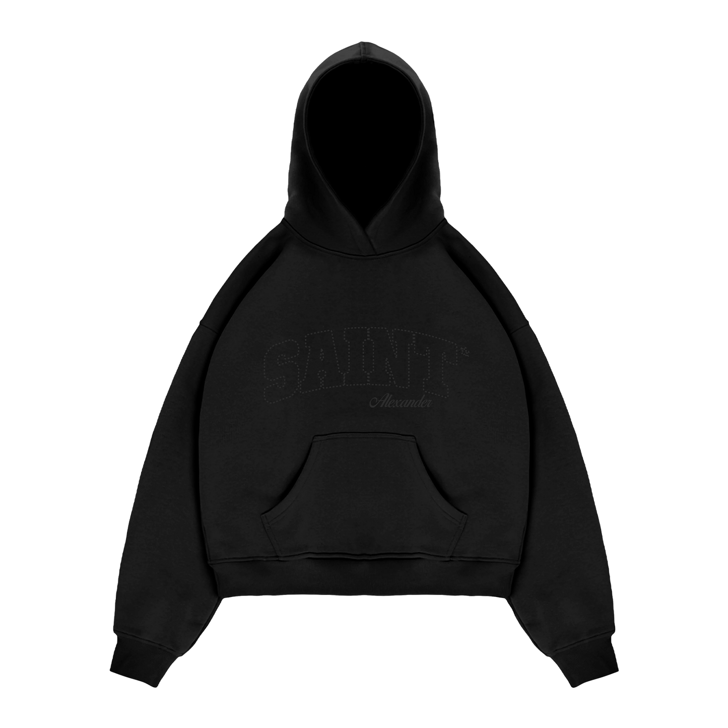 Chain Stitch Hoodie In Onyx