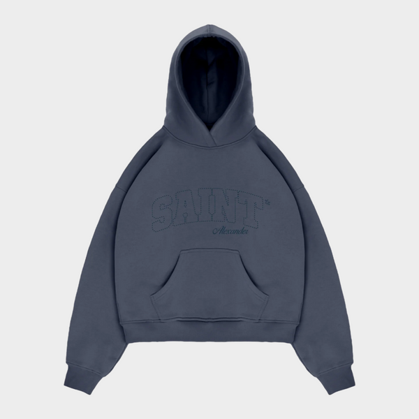 Chain Stitch Hoodie In Chalk Blue – SAINT ALEXANDER